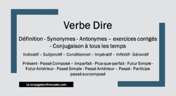 Verbe dire conjugaison, définition, synonyme, exercices