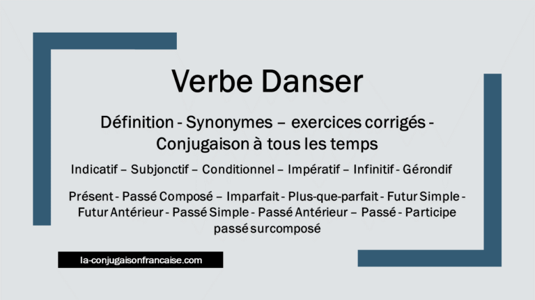 Verbe danser conjugaison, définition, synonymes et exercices corrigés