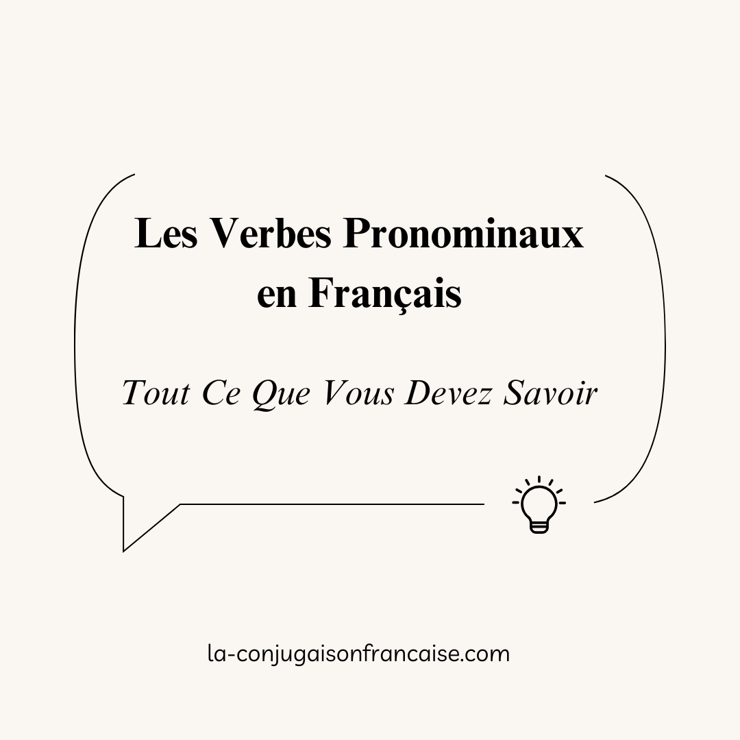 Les Verbes Pronominaux En Français - Conjugaison Française 1