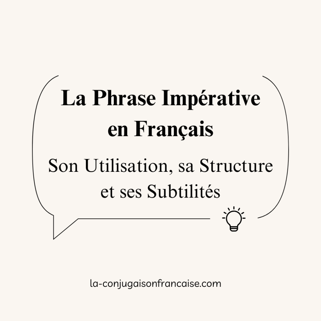 La Phrase Impérative en Français – grammaire française
