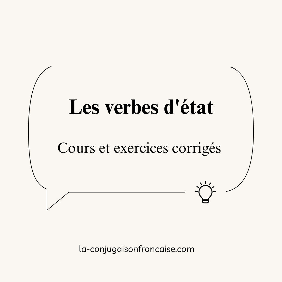 Les Verbes Détat Cours Et Exercices Corrigés 1 8116