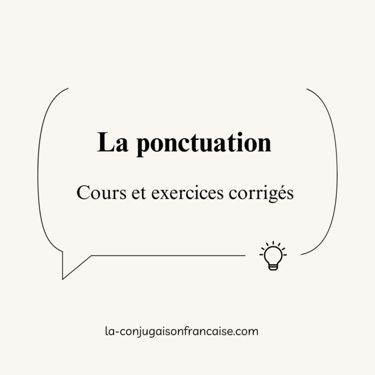 La ponctuation cours et exercices corrigés