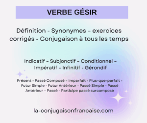 Verbe gésir conjugaison, définition, synonymes et exercices corrigés