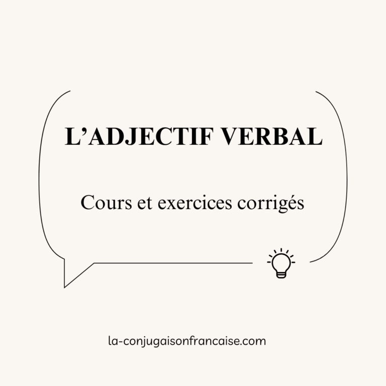 L’adjectif verbal en français  Cours et exercices corrigés