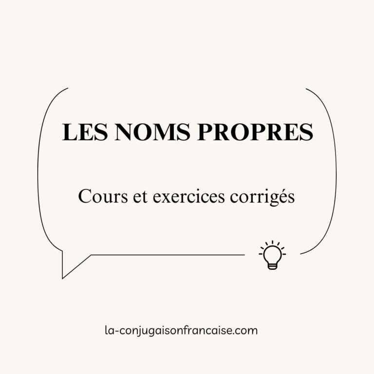 Les Noms Propres Cours et Exercices corrigés