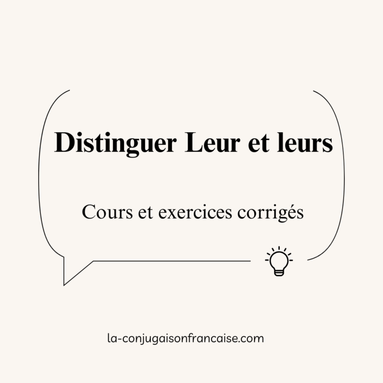 Leur ou leurs en français Cours et exercices corrigés