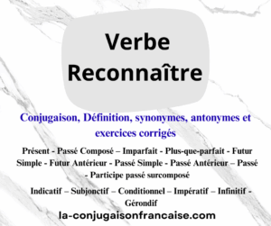 Verbe reconnaître conjugaison, définition, synonymes, antonymes et exercices corrigés