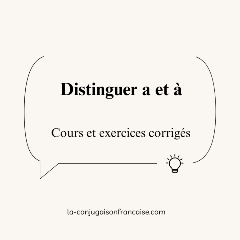 a ou à en Français Cours et exercices corrigés