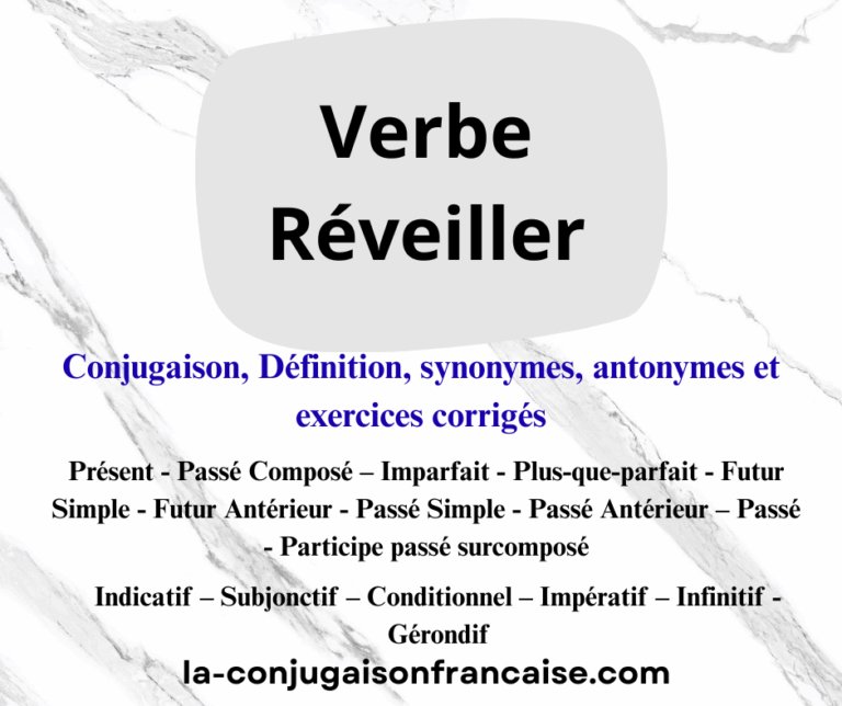Verbe réveiller conjugaison, définition, synonymes, antonymes et exercices corrigés