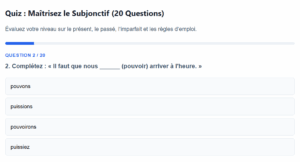 Quiz : Maîtrisez le Subjonctif