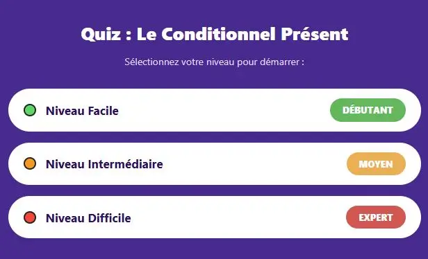Quiz #5 : Le conditionnel Présent – Quiz français