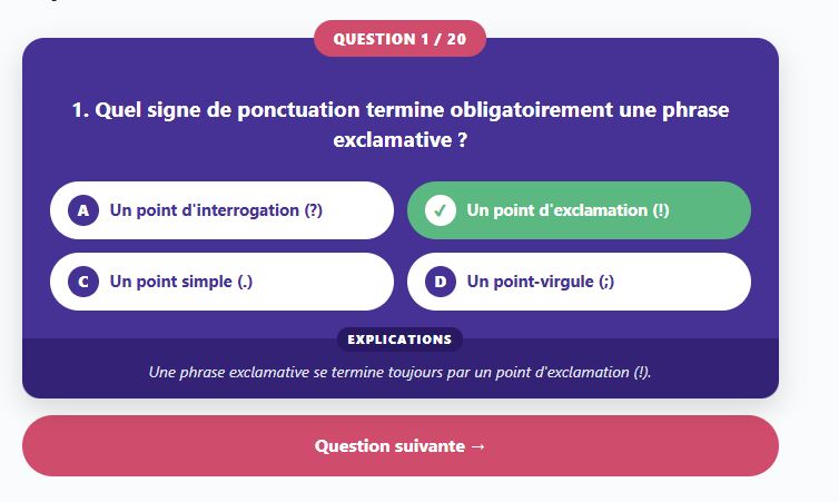 La Phrase exclamative : Cours, Quiz et Exercices Corrigés