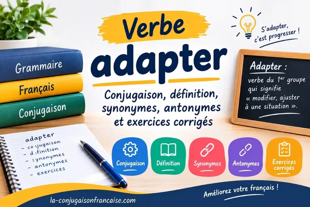 Verbe adapter conjugaison, définition, synonyme, exercices